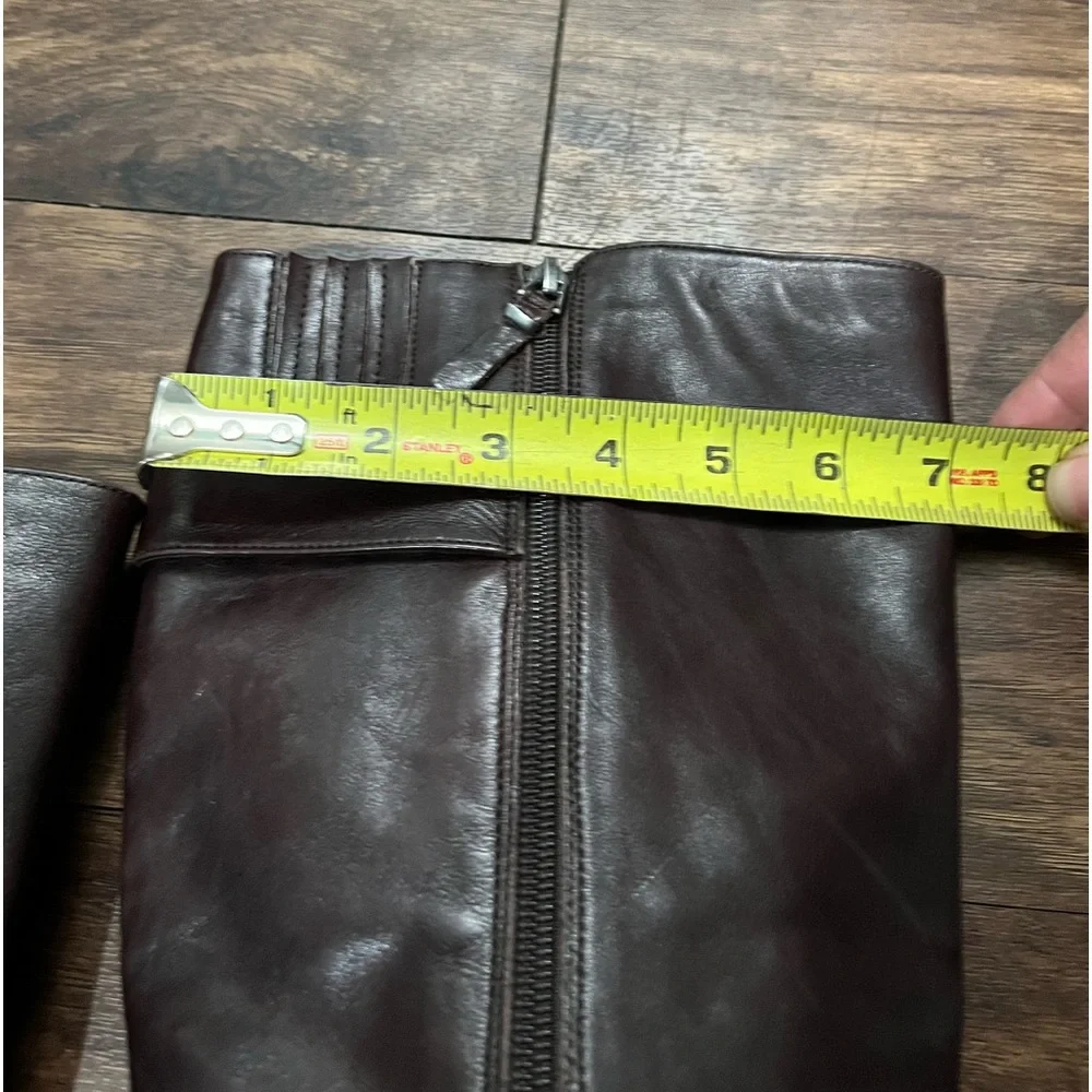 Via Spiga Idelissa Brown Leather‎ Riding Boots Size 8.5 EU40 - Picture 4 of 10